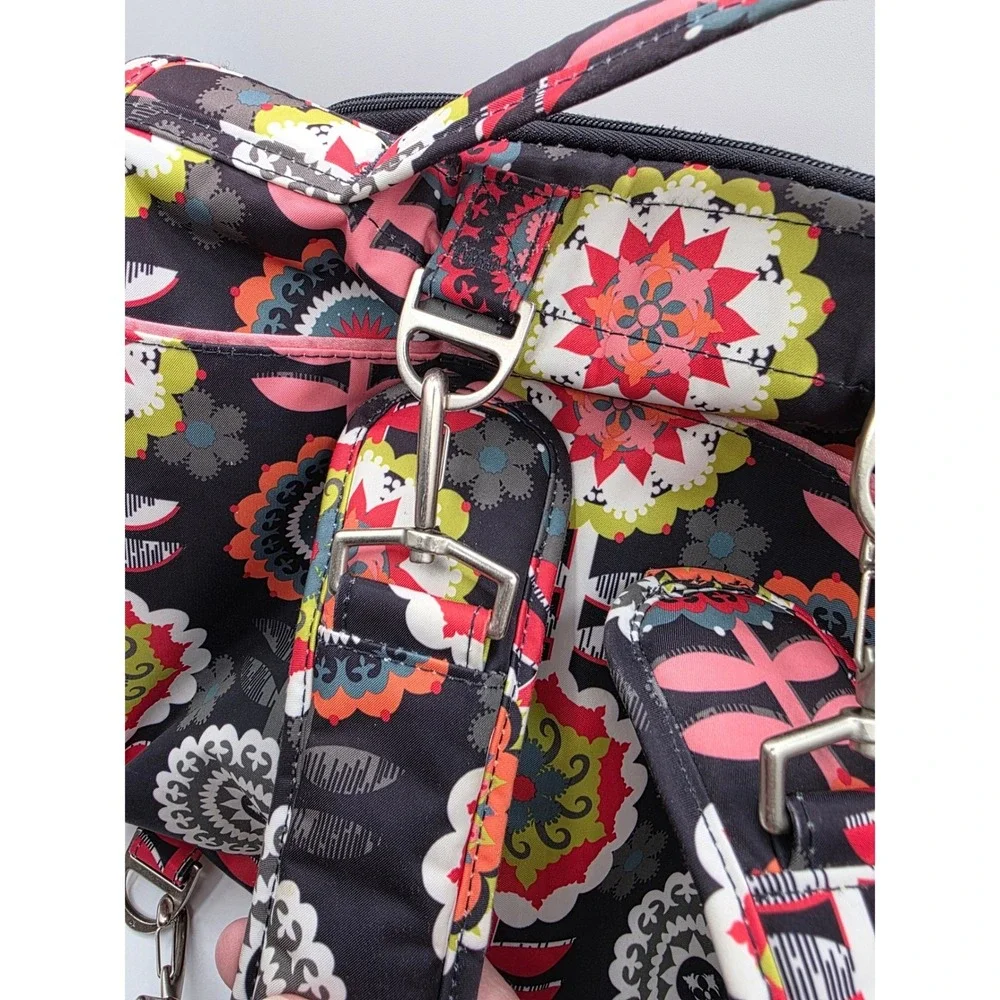 Ju Ju Be Dancing Dahlias Be Prepared Diaper Bag / Backpack Floral Print /UU
